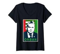 Donna Viktor Orban - Primo Ministro dell'Ungheria - Iconic Maglietta con Collo a V