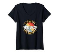 Donna Vincenzo Maglietta con Collo a V