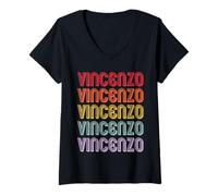 Donna Vincenzo Maglietta con Collo a V
