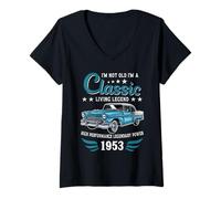 Donna Vintage 1953 Birthday Classic Car for Legends Born in 1953 Maglietta con Collo a V