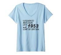 Donna Vintage 1953 Limited Edition Design Maglietta con Collo a V