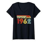Donna Vintage 1962 Classic Year 1962 Birth of Birthday Vintage Maglietta con Collo a V