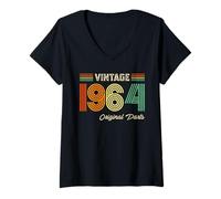 Donna Vintage 1964 Original Parts Birthday 1964 Men Women Vintage Maglietta con Collo a V