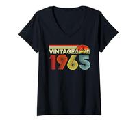 Donna Vintage 1965 Classic Year 1965 Birth of Birthday Vintage Maglietta con Collo a V