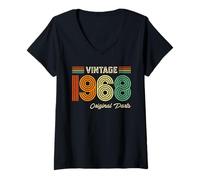 Donna Vintage 1968 Original Parts Birthday 1968 Men Women Vintage Maglietta con Collo a V