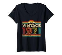Donna Vintage 1971 Classic Year 1971 Birthday Men Women Vintage Maglietta con Collo a V