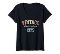 Donna Vintage 1975 Limited Edition 50-Year-Old Gifts 50th Birthday Maglietta con Collo a V
