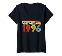 Donna Vintage 1996 Classic Year 1996 Birth of Birthday Vintage Maglietta con Collo a V