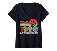 Donna Vintage 1998 Limited Edition Retro Year Vintage Birthday Maglietta con Collo a V