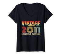 Donna Vintage 2011 Limited Edition Retro Year Vintage Birthday Maglietta con Collo a V
