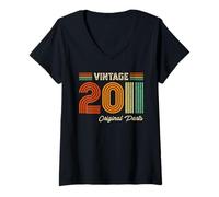 Donna Vintage 2011 Original Parts Birthday 2011 Men Women Vintage Maglietta con Collo a V