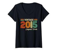 Donna Vintage 2015 Original Parts Birthday 2015 Men Women Vintage Maglietta con Collo a V