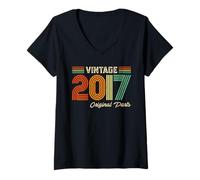 Donna Vintage 2017 Original Parts Birthday 2017 Men Women Vintage Maglietta con Collo a V