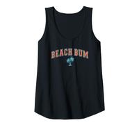 Donna Vintage Beach Bum Shirt Varsity Testo Palma Semplice Estate Canotta