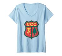 Donna Vintage Civilian Conservation Corps Retro CCC Logo Maglietta con Collo a V