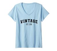 Donna Vintage EST. 1936, 90 Anni per Uomo Donna, 90° Compleanno Maglietta con Collo a V
