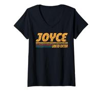 Donna Vintage Joyce Nome Retro Groovy Personale Joyce Donne Maglietta con Collo a V