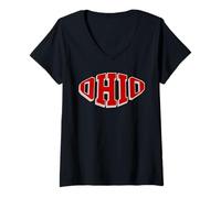 Donna Vintage OHIO Throwback Design, State of Ohio fan souvenir Maglietta con Collo a V
