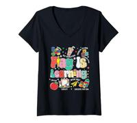 Donna Vintage Play Sta imparando la PreK Elementary Teacher da Donna Maglietta con Collo a V