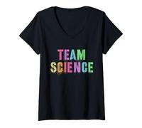 Donna Vintage Team Science STEM Crew Steam Squad Tecnologia Rocce Maglietta con Collo a V