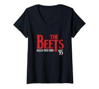 Donna Vintage The Beets Killer Tofu Tour '95 Maglietta con Collo a V