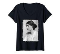 Donna Virginia Woolf, Famous Author Maglietta con Collo a V