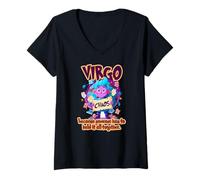 Donna Virgo Zodiac Chaos Someone Has To Hold It all Together Maglietta con Collo a V