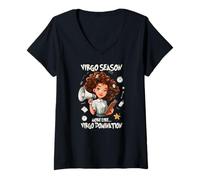 Donna Virgo Zodiac Virgo Season More Like Virgo Domination Maglietta con Collo a V
