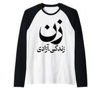 Donna Vita libertà Iran Zan Zendegi Azadi Persiano Maglia con Maniche Raglan