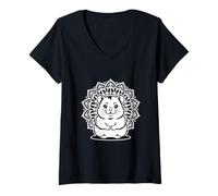 Donna Vita spirituale Energia Guaritore Reiki Meditazione Criceto Maglietta con Collo a V