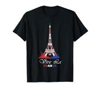 Donna Vive La France Torre Eiffel Bastille giorno Maglietta