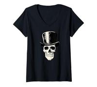 Donna Vodoo Type Tod Player Gamer Cool Tattoo Style Maglietta con Collo a V