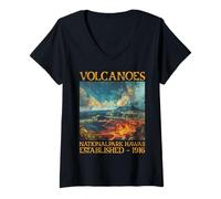 Donna Volcanoes National Park | Hawaii Maglietta con Collo a V