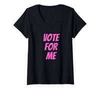 Donna Vote for Me Election Day Student Council Apparel Maglietta con Collo a V