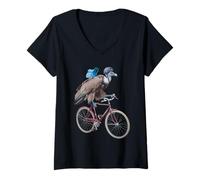 Donna Vulture Ciclismo Bike Maglietta con Collo a V