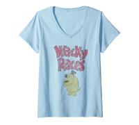 Donna Wacky Races Muttley Maglietta con Collo a V