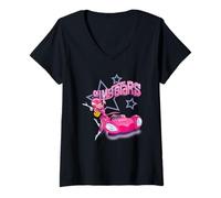 Donna Wacky Races Penelope Pitstop Oh My Stars Maglietta con Collo a V