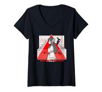 Donna Walking the Red Road - Anime indiano indiano orgoglio Maglietta con Collo a V