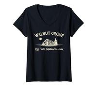Donna Walnut Grove Minnesota Stati Uniti 1874 Maglietta con Collo a V