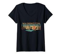 Donna Washington Maglietta con Collo a V