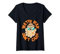 Donna Water Bear Don't Care - Tardigrade Microbiology Moss Piglet Maglietta con Collo a V