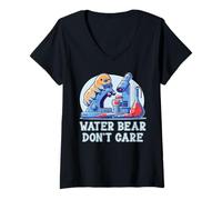 Donna Water Bear Don't Care Tardigrade Water Bear Microbiology Lab Maglietta con Collo a V