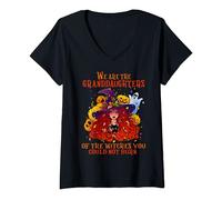 Donna We Are the Granddaughters of the Witches You Could Not Burn Maglietta con Collo a V