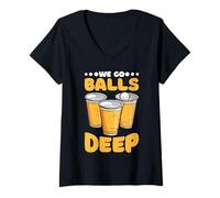 Donna We Go Balls Deep ||--- Maglietta con Collo a V