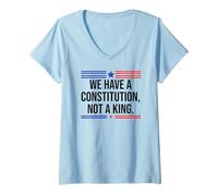 Donna We Have a Constitution Not a King Protest No Kings Resist US Maglietta con Collo a V