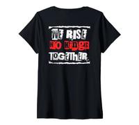 Donna We Rise Together No Kings No Trump Stand Protesta Impeach Maglietta con Collo a V