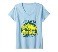 Donna We Sleep Around Maglietta con Collo a V