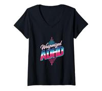 Donna Weaponized ADHD Maglietta con Collo a V