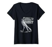 Donna Wednesday Season 2 Single-Handedly Handy Thing Maglietta con Collo a V