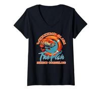 Donna Weekend Alibi, The Fish Needed Counseling Maglietta con Collo a V